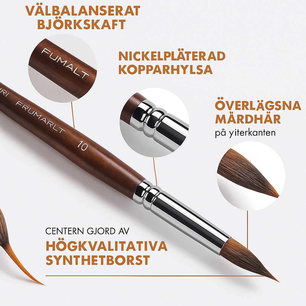 Professionella akvarellpenslar med hög precision – 4-delars set