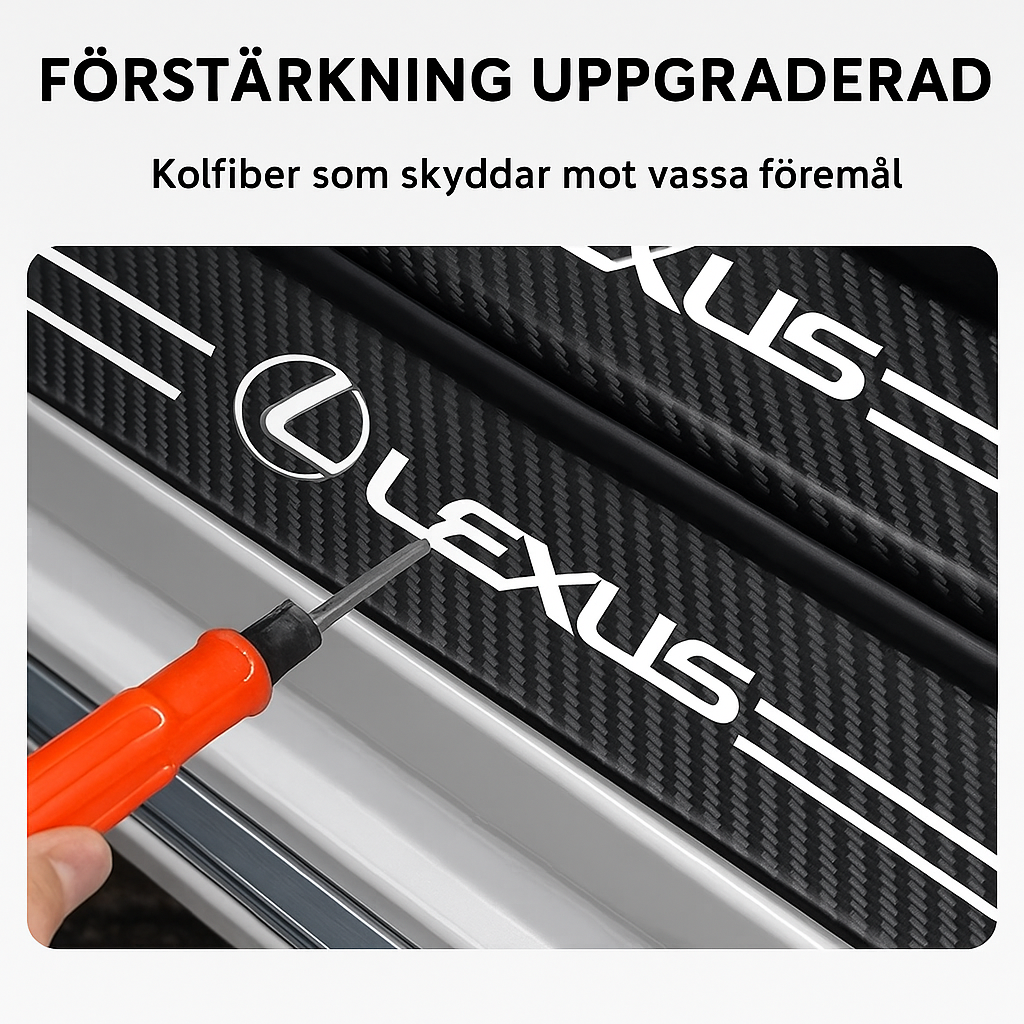 Kolfiber dörrtröskeldekaler