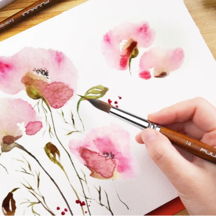 Professionella akvarellpenslar med hög precision – 4-delars set