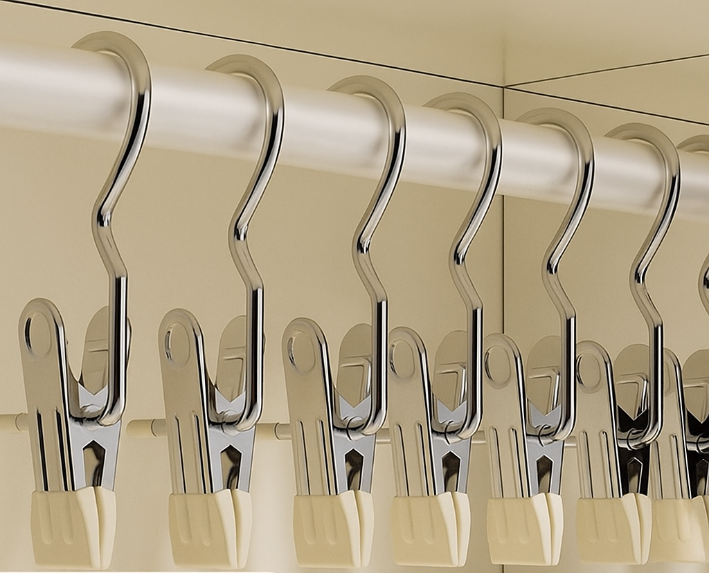 Rostfria tvättklämmor – Set med 12 hållbara klämmor