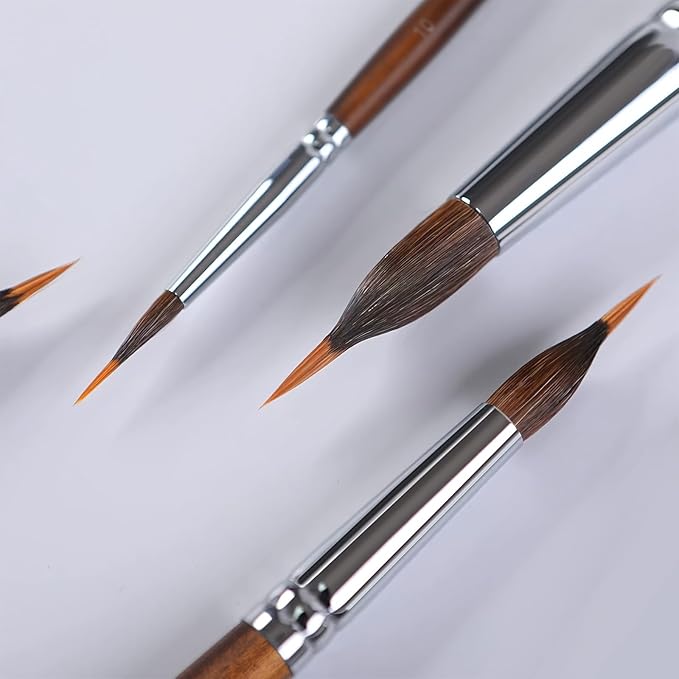 Professionella akvarellpenslar med hög precision – 4-delars set