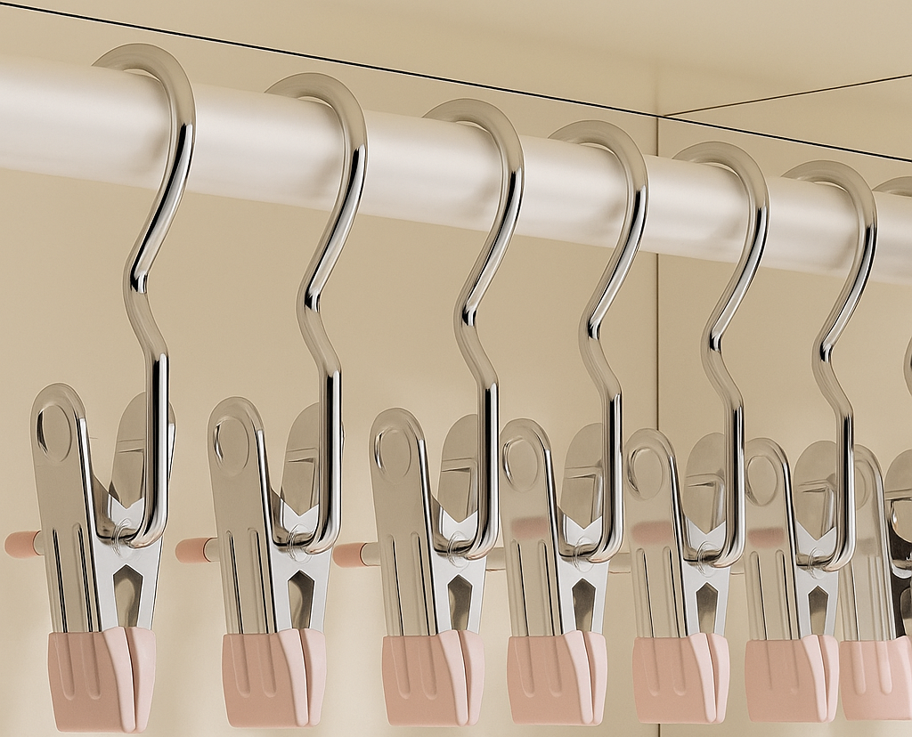 Rostfria tvättklämmor – Set med 12 hållbara klämmor