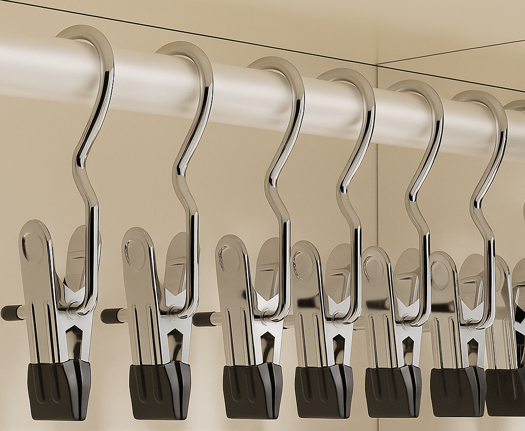 Rostfria tvättklämmor – Set med 12 hållbara klämmor