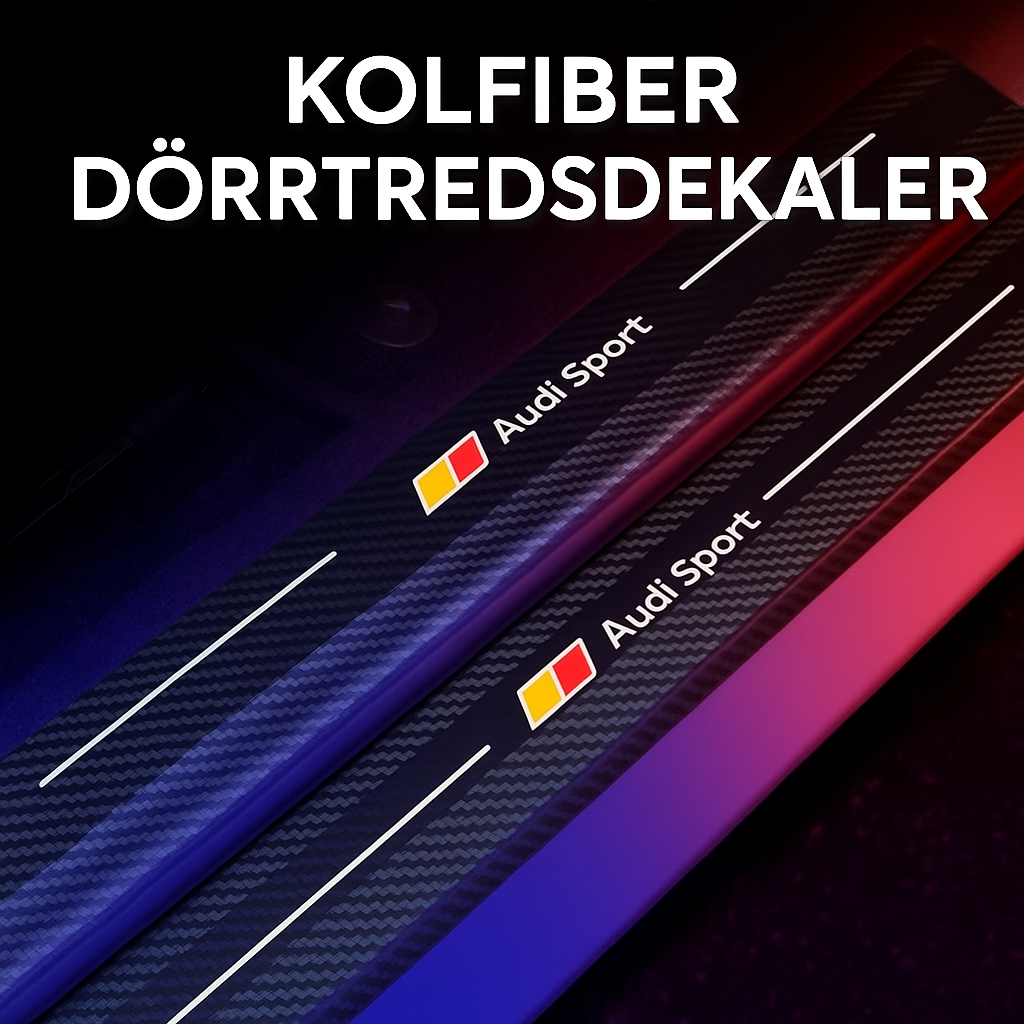 Kolfiber dörrtröskeldekaler