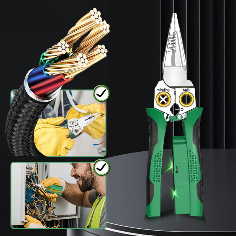 💥SISTA DAGEN SUPERREA: 50 % RABATT🔥 8-i-1 multifunktionell kabelskalartång med elektrisk test