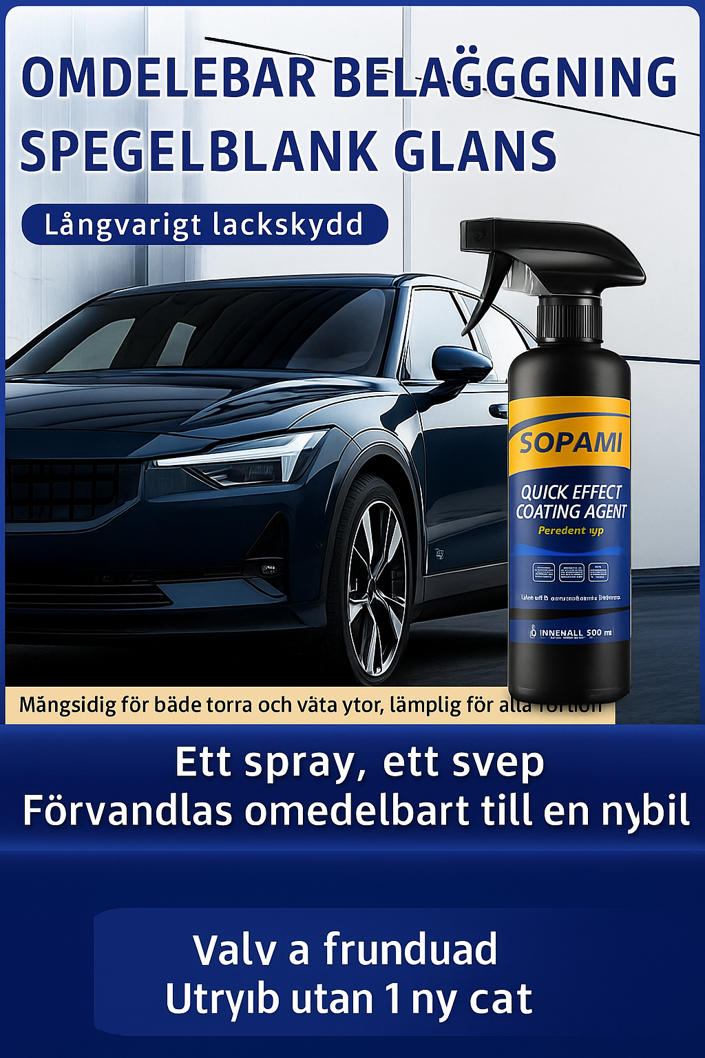 SOPAMI Lackskyddsspray – Hållbar ytbeläggning för bilar