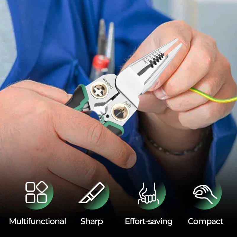 💥SISTA DAGEN SUPERREA: 50 % RABATT🔥 8-i-1 multifunktionell kabelskalartång med elektrisk test