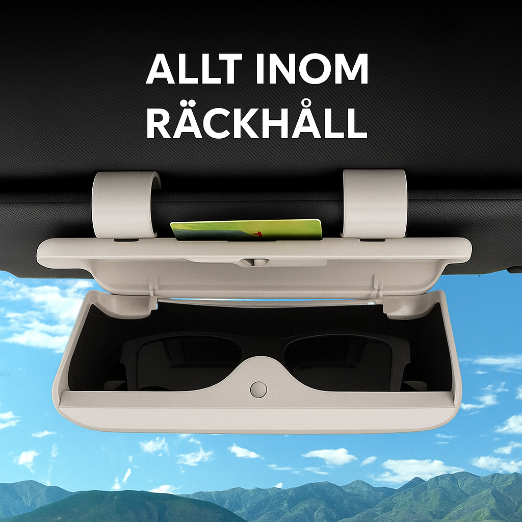 Glasögonhållare för solskydd