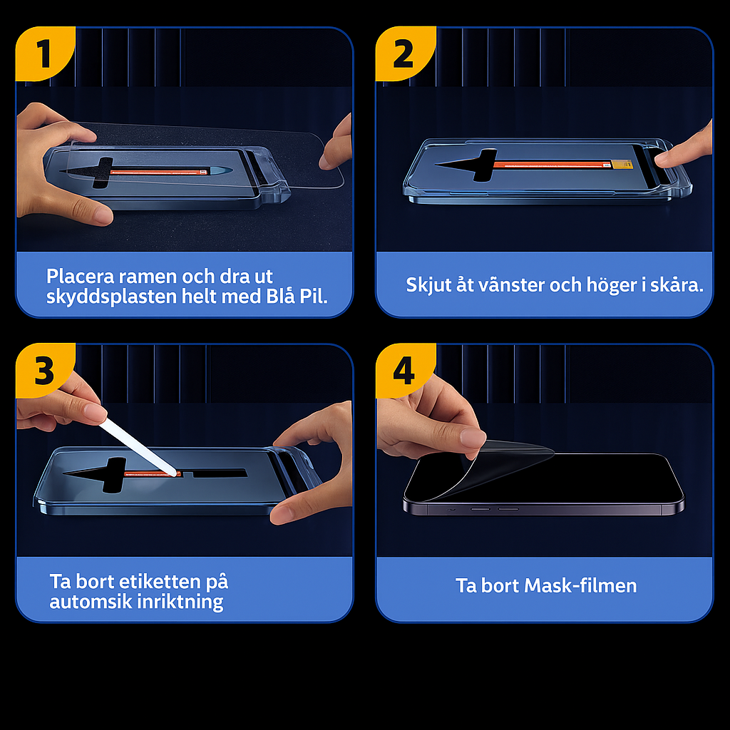 iPhone skärmskydd – dammfritt utan bubblor