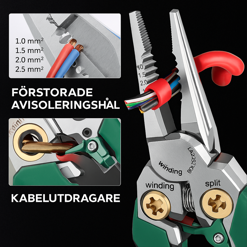 💥SISTA DAGEN SUPERREA: 50 % RABATT🔥 8-i-1 multifunktionell kabelskalartång med elektrisk test