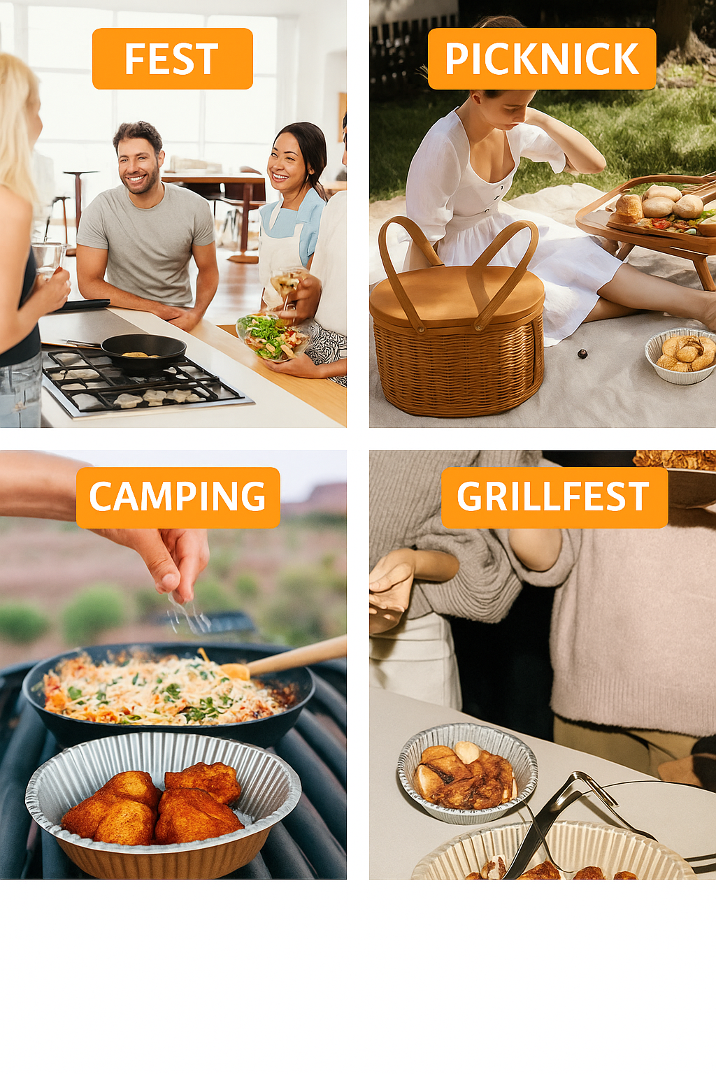 Aluminiumbricka för airfryer | Set med 50 stycken