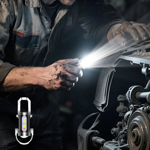 Portabel, uppladdningsbar och ljusstark nyckelringsficklampa