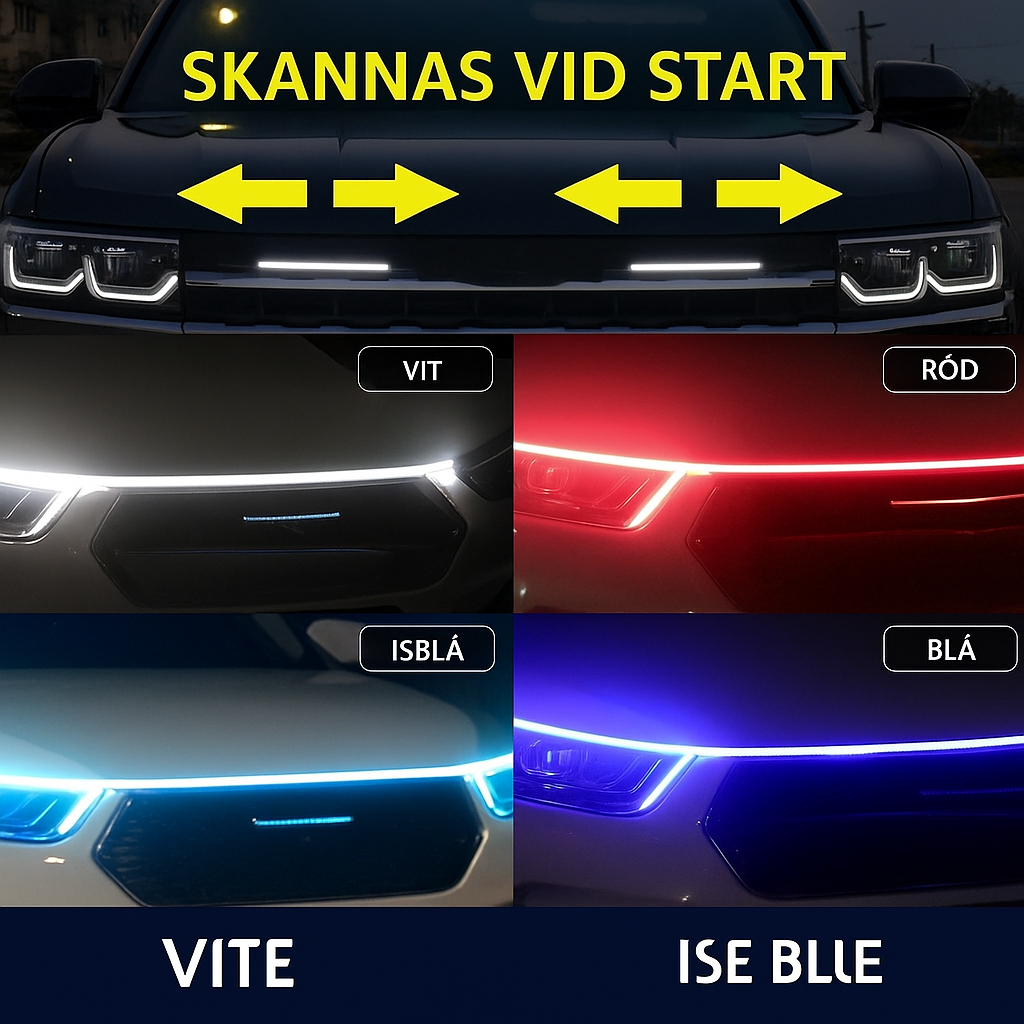 Dynamiskt startljus-kit med svepande effekt