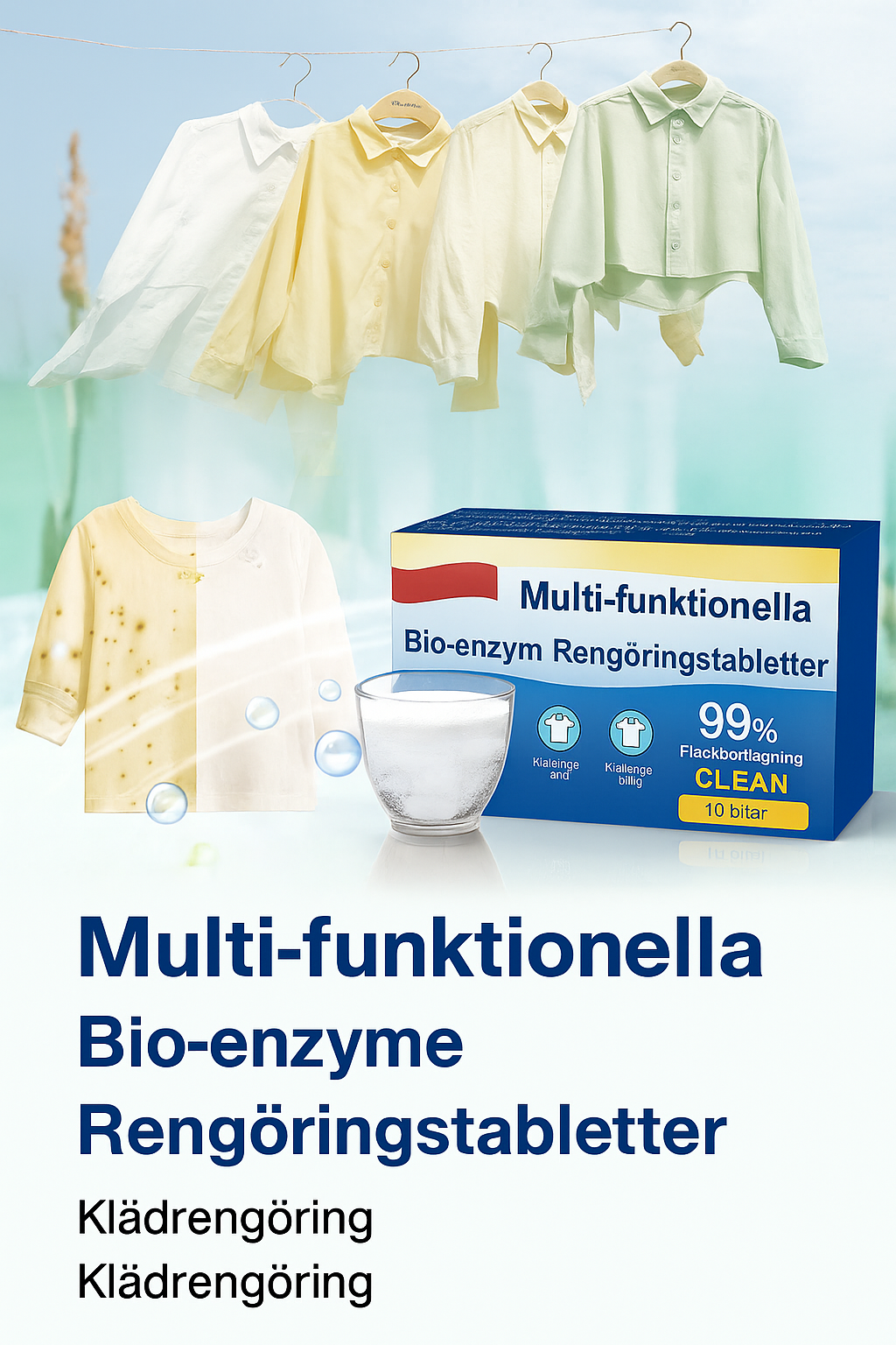 🧼✨Multifunktionella bioenzym-rengöringstabletter